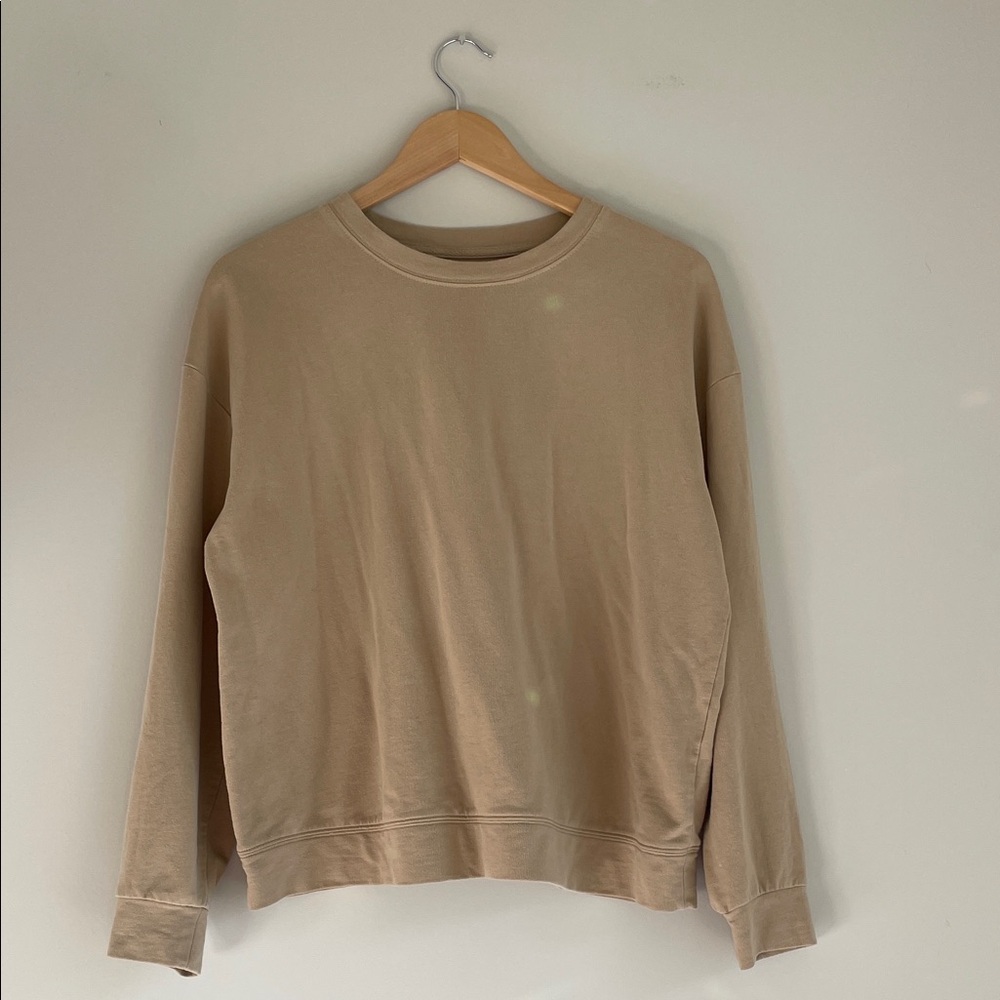 OAK + FORT Crewneck Sweatshirt in Beige 🤎 • Size XS